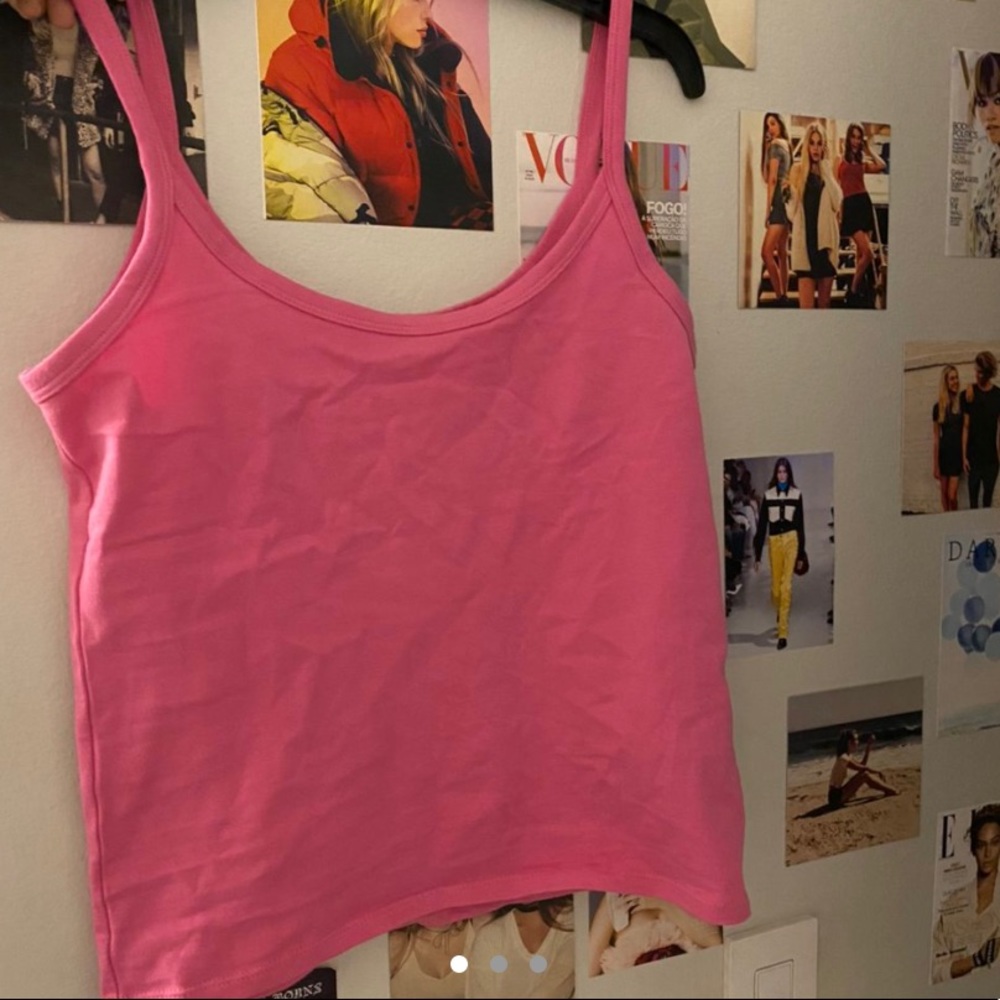 Forever 21 crop pink cami top